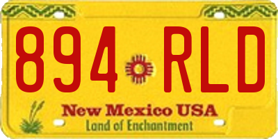 NM license plate 894RLD