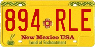 NM license plate 894RLE