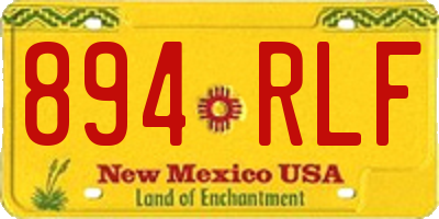 NM license plate 894RLF