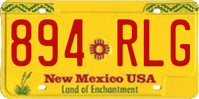 NM license plate 894RLG