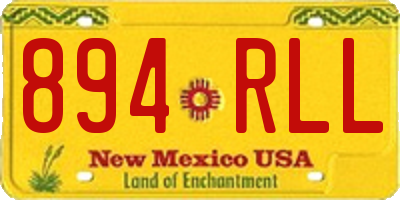 NM license plate 894RLL