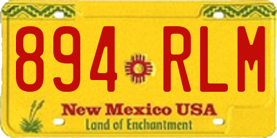 NM license plate 894RLM