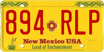 NM license plate 894RLP