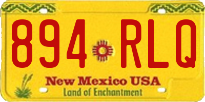 NM license plate 894RLQ