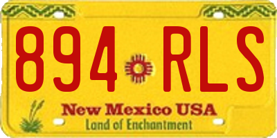 NM license plate 894RLS