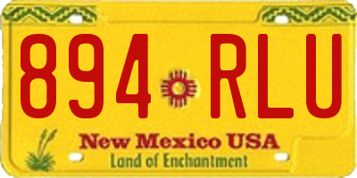 NM license plate 894RLU