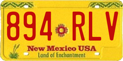 NM license plate 894RLV