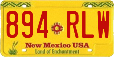 NM license plate 894RLW