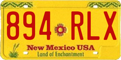 NM license plate 894RLX
