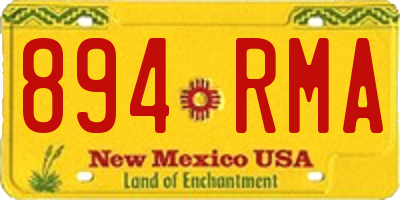 NM license plate 894RMA