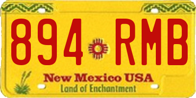 NM license plate 894RMB
