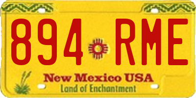NM license plate 894RME