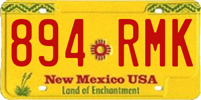 NM license plate 894RMK