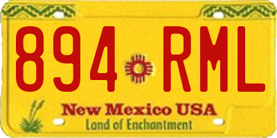 NM license plate 894RML
