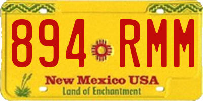 NM license plate 894RMM