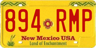 NM license plate 894RMP