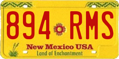 NM license plate 894RMS
