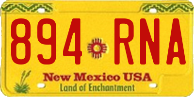 NM license plate 894RNA