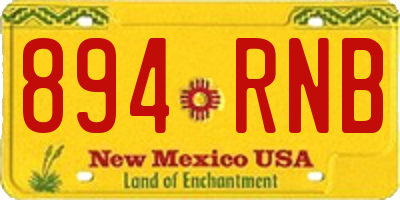 NM license plate 894RNB