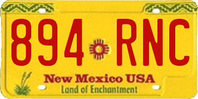 NM license plate 894RNC