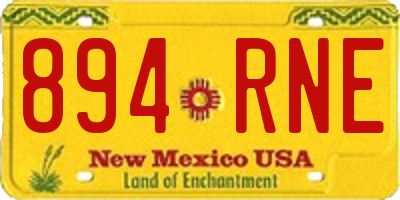 NM license plate 894RNE