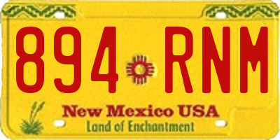NM license plate 894RNM
