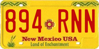 NM license plate 894RNN