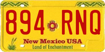 NM license plate 894RNQ