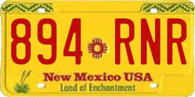 NM license plate 894RNR