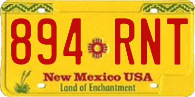 NM license plate 894RNT