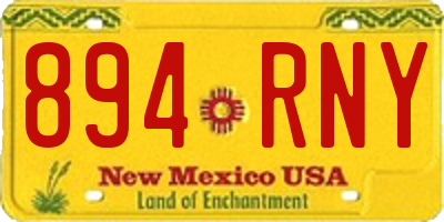 NM license plate 894RNY