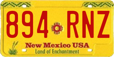 NM license plate 894RNZ