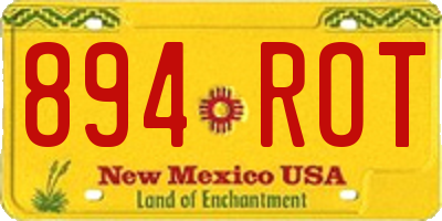 NM license plate 894ROT