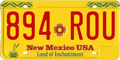 NM license plate 894ROU