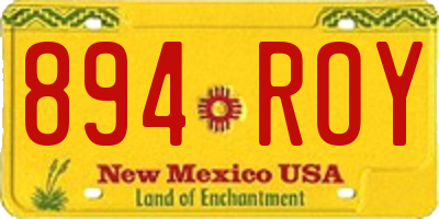 NM license plate 894ROY