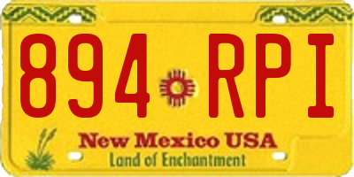NM license plate 894RPI