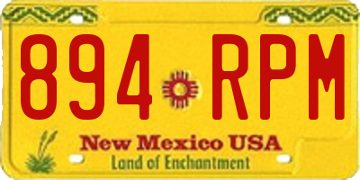NM license plate 894RPM