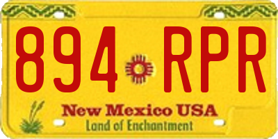 NM license plate 894RPR