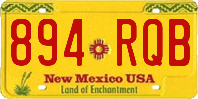NM license plate 894RQB