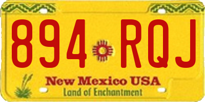 NM license plate 894RQJ