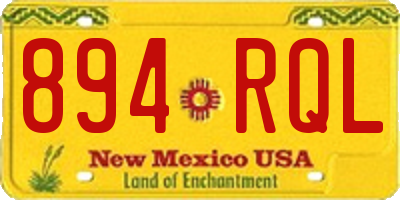 NM license plate 894RQL
