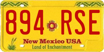 NM license plate 894RSE
