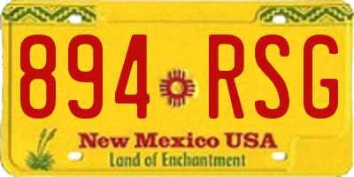 NM license plate 894RSG