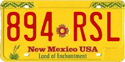 NM license plate 894RSL
