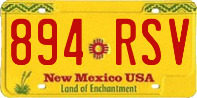 NM license plate 894RSV