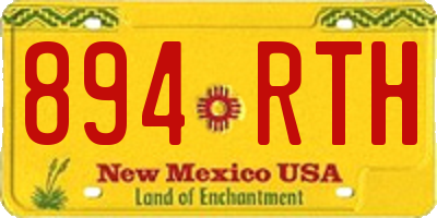NM license plate 894RTH
