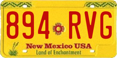 NM license plate 894RVG