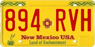NM license plate 894RVH