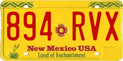 NM license plate 894RVX