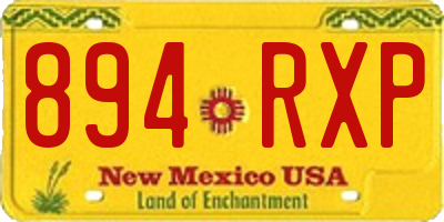 NM license plate 894RXP